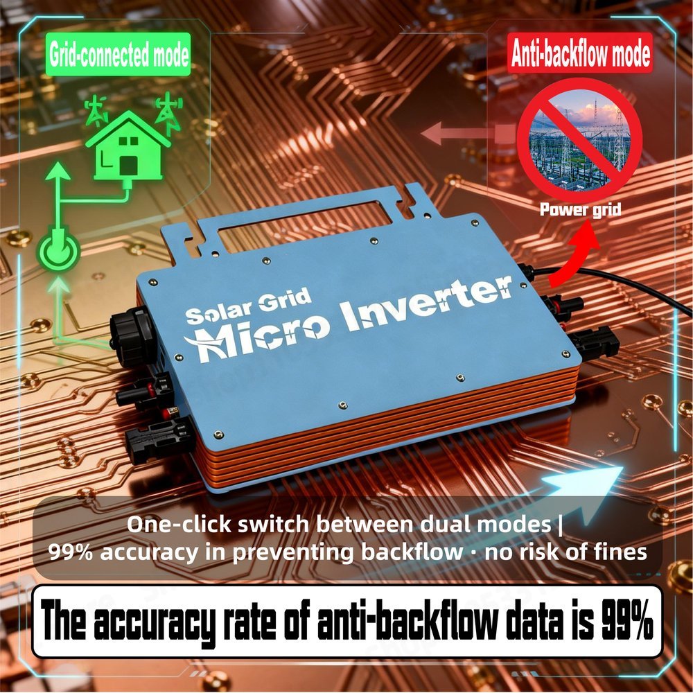 محول طاقة شمسية صغير 1200 واط  - مراجعة Grid Tie Micro Inverter وسعره